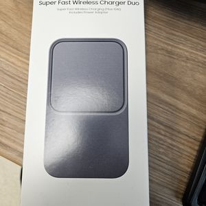 Samsung official super fast wireless charger duo max watt 15, w/ power adapter